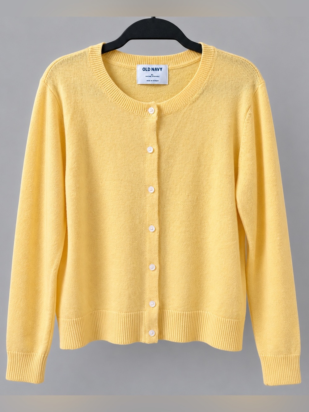Old Navy Butter Yellow Button Front Cardigan Sweater XL